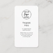 Carte De Visite Code QR de révision de logo d'entreprise professio (Dos)