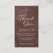 Carte De Visite Code QR de révision de script de crème au chocolat (Dos)