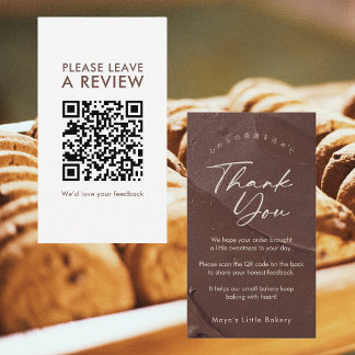 Carte De Visite Code QR de révision de script de crème au chocolat