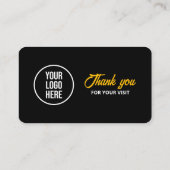 Carte De Visite Code QR de révision d'entreprise Black Google Avis (Dos)