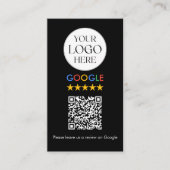 Carte De Visite Code QR de révision Google avec logo d'entreprise (Devant)