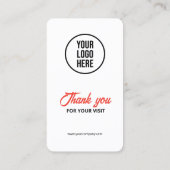 Carte De Visite Code QR de révision Google blanc Lien de révision  (Dos)