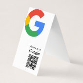 Carte De Visite Code QR de révision Google moderne et tendance (Dos)