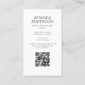 Carte De Visite Code QR de sage-femme accompagnante de naissance e (Dos)