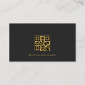 Carte De Visite Code QR de salon de coiffure professionnel (Dos)