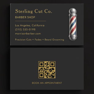 Carte De Visite Code QR de salon de coiffure professionnel