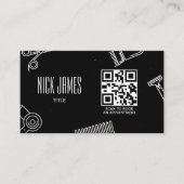 Carte De Visite Code QR de salon de coiffure professionnel pour ré (Devant)