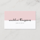 Carte De Visite Code QR de script Classic rose double ton (Devant)