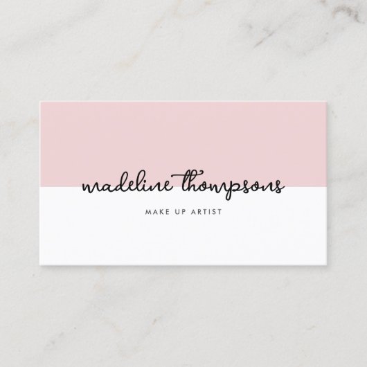 Carte De Visite Code QR de script Classic rose double ton (Devant)