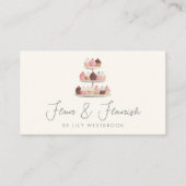Carte De Visite Code QR de script de gâteaux de Cupcakes de boulan (Devant)