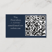 Carte De Visite Code QR de service de location de voiture professi (Dos)