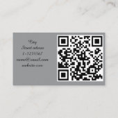 Carte De Visite Code QR de service de location de voiture professi (Dos)