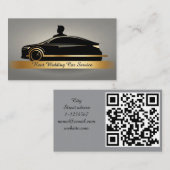 Carte De Visite Code QR de service de location de voiture professi (Devant / Derrière)
