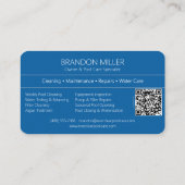 Carte De Visite Code QR de service de maintenance de piscine moder (Dos)