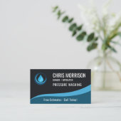 Carte De Visite Code QR de service de nettoyeur haute pression (Debout devant)