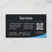 Carte De Visite Code QR de service de piscine (Dos)