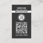 Carte De Visite Code QR de service électrique à domicile Logo trav (Dos)