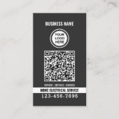 Carte De Visite Code QR de service électrique à domicile Logo trav (Devant)