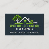 Carte De Visite Code QR de services professionnels d'arboriste d'a (Devant)