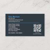 Carte De Visite Code QR de services professionnels de lavage de fe (Dos)
