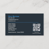 Carte De Visite Code QR de services professionnels de peinture de  (Dos)