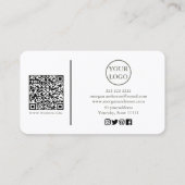 Carte De Visite Code QR de signature moderne Social (Dos)