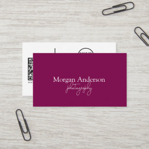 Carte De Visite Code QR de signature moderne Social