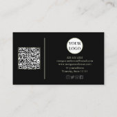 Carte De Visite Code QR de signature moderne sociale (Dos)
