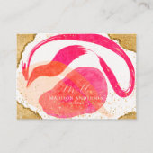 Carte De Visite Code QR de site Web de paillettes d'or rose chaud (Devant)