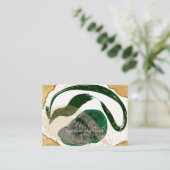 Carte De Visite Code QR de site Web de paillettes vert émeraude En (Debout devant)