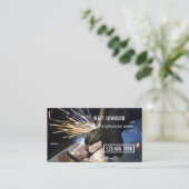 Carte De Visite Code QR de soudeur professionnel (Debout devant)
