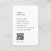 Carte De Visite Code QR de Tarot, Mystique violet-or (Dos)