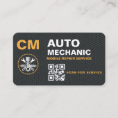 Carte De Visite Code QR de technicien automobile mobile (Devant)