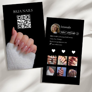 Carte De Visite Code QR de technicien en onglerie