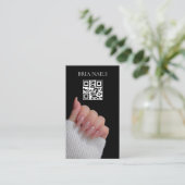 Carte De Visite Code QR de technicien en onglerie (Debout devant)