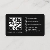 Carte De Visite Code QR de Technicien en Onglerie Moderne (Dos)