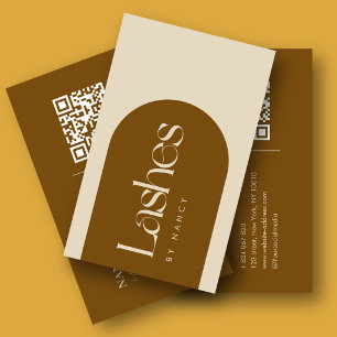 Carte De Visite Code QR de Terracotta Arch Lash Stylist