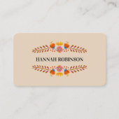 Carte De Visite Code QR de Terre des fleurs folkloriques mexicaine (Devant)