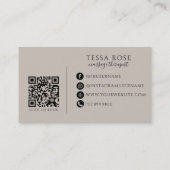 Carte De Visite Code QR de thérapeute de massage (Dos)