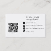 Carte De Visite Code QR de Thérapeute de Massage  (Dos)