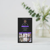 Carte De Visite Code QR de TikTok Média Social Violet (Debout devant)