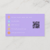 Carte De Visite Code QR de traiteur alimentaire (Dos)