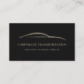 Carte De Visite Code QR de transport d'entreprise noir et or (Devant)