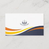Carte De Visite Code QR de vague d'entreprise moderne avec logo pe (Devant)