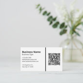 Carte De Visite Code QR de votre logo blanc sur fond blanc pour le (Debout devant)