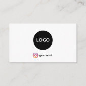 Carte De Visite Code QR de votre logo blanc sur fond blanc pour le (Dos)