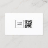 Carte De Visite Code QR de votre propre logo de société Modèle élé (Dos)