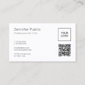 Carte De Visite Code QR de votre propre logo de société Modèle élé (Devant)