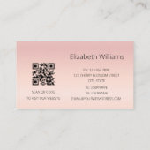 Carte De Visite Code QR | Dégradé rose (Dos)