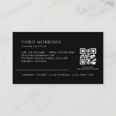 Carte De Visite Code QR d'électricien professionnel (Dos)